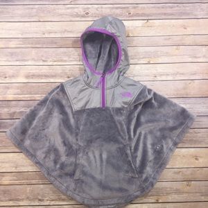 The North Face Girls OSO Poncho Gray/Purple Size 7/8